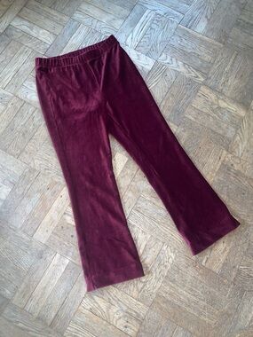 Cat and Jack velvet pants burgundy maroon deep red size xl 14/16